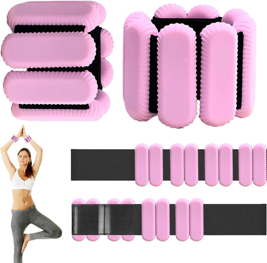 Pilates Wrist & Ankle Weights for Women, Wearable Strong Arm & Leg Weights Set of 2(1Lbs Each), Adjustable Ankle Weights for Walking, Yoga, Dance, Barre,Gym